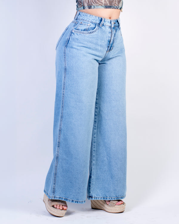 Jean wide leg tiro alto | J23370