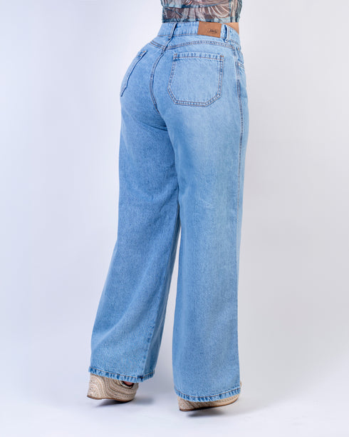 Jean wide leg tiro alto | J23370