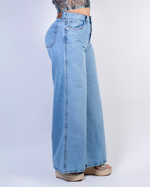 Jean wide leg tiro alto | J23370