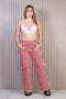 Jean pana cargo coral tiro alto | J23380