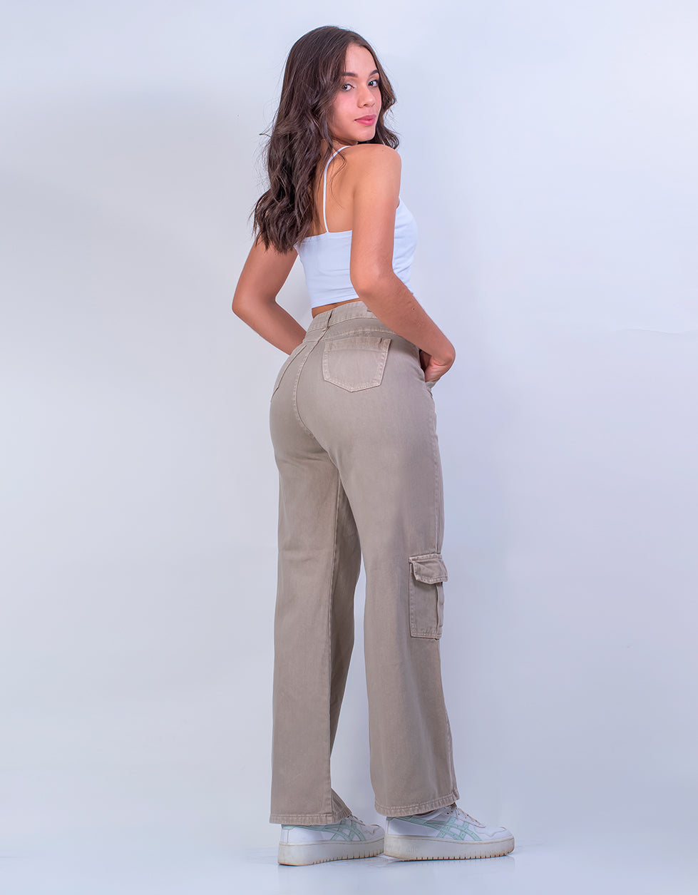 CARGO PANTS COCOA EN DRIL