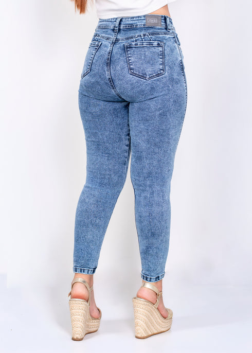 Jean skinny tiro alto Ref 23055