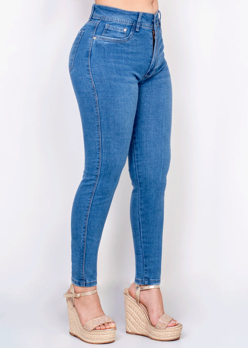 Jean Skinny tiro alto JN-23056