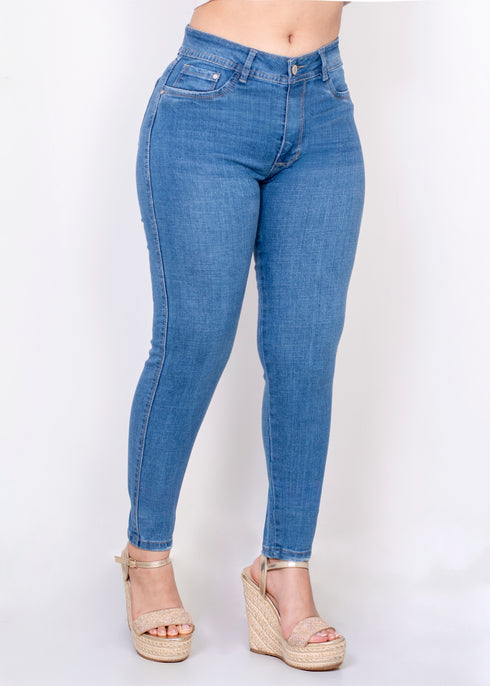 Jean Skinny tiro alto JN-23056