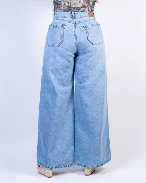 Jean wide leg tiro alto | J23370