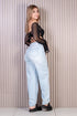 Jean barrel fit tiro alto | J23372