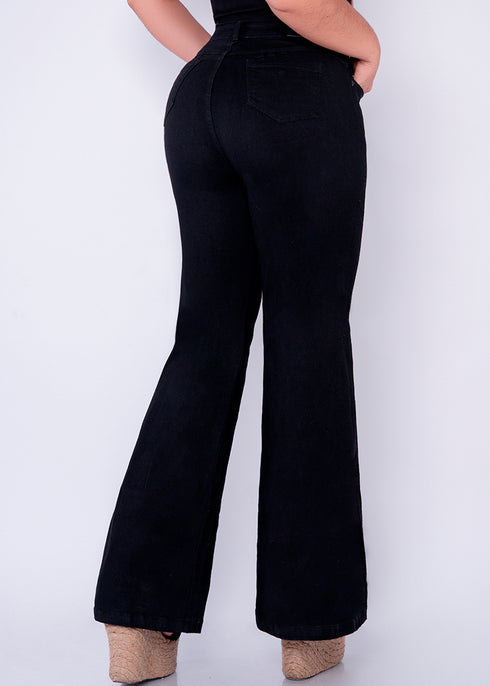 conjunto denim croptop mas pantalon