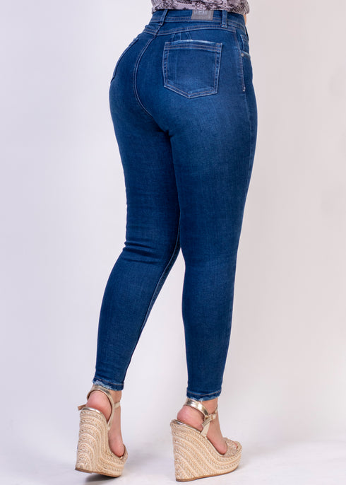 Jean skinny tiro alto Ref 23064