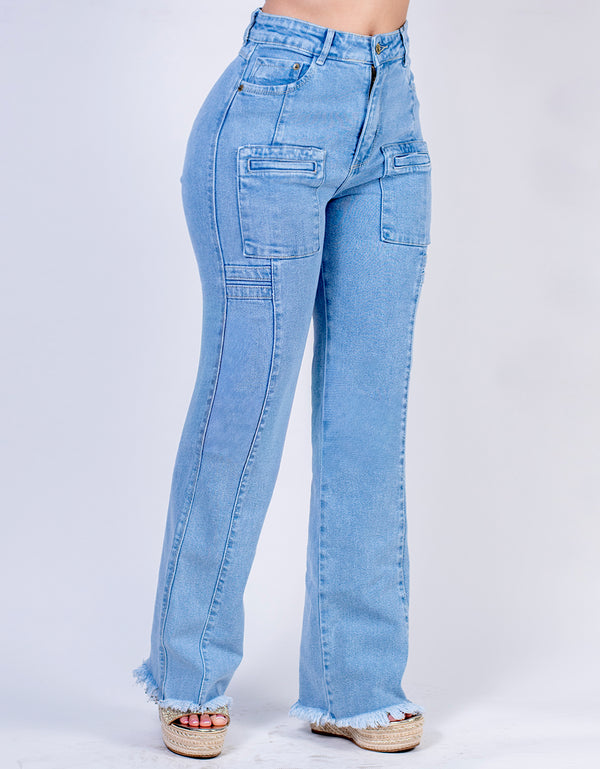 Jean flare tiro alto Ref J21883